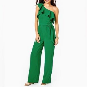 Lilly Pulitzer Lyra Jumpsuit - Size 0 - Fern Gully Green